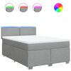 vidaXL Box spring postel s matrac&iacute; světle &scaron;ed&aacute; 160 x 200 cm textil