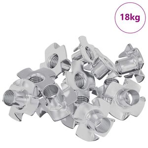 vidaXL V&aacute;lcovan&aacute; T-matice 7200 pcs Stř&iacute;brn&aacute; M6 mm Ocel