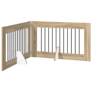 vidaXL Skl&aacute;dac&iacute; ps&iacute; br&aacute;na se stojany 2 ks Dub sonoma 200,5 cm