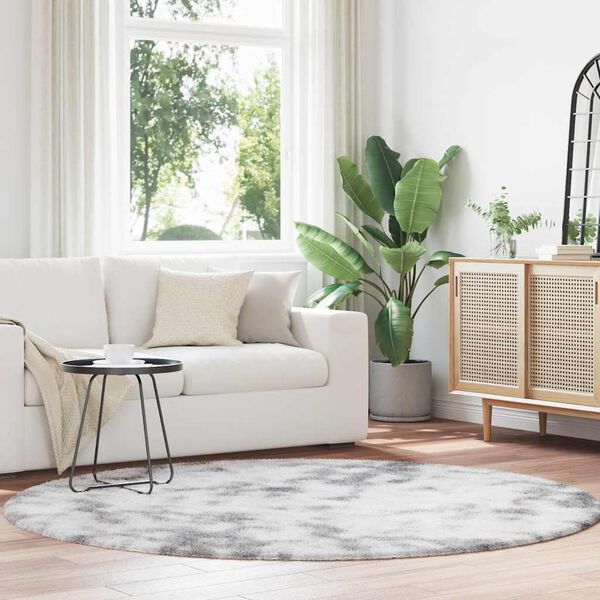 vidaXL Koberec Shaggy s vysok&yacute;m vlasem NAVARRA stř&iacute;bro&scaron;ed&yacute; 200x200 cm