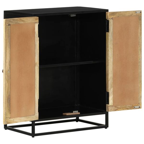 vidaXL Př&iacute;born&iacute;k se 2 dv&iacute;řky 55x35x75 cm masivn&iacute; mangovn&iacute;k a železo