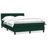 vidaXL Box spring postel s matrac&iacute; tmavě zelen&aacute; 160x210 cm samet