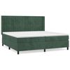 vidaXL Box spring postel s matrac&iacute; tmavě zelen&aacute; 200x200 cm samet