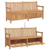 vidaXL lavice s &uacute;loži&scaron;těm Hněd&aacute; 180 x 60 x 90 cm Pevn&eacute; teakov&eacute; dřevo