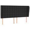 vidaXL Čelo postele typu u&scaron;&aacute;k čern&eacute; 203x23x118/128 cm uměl&aacute; kůže