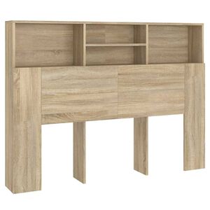 vidaXL Skř&iacute;ňka s čelem postele, dub sonoma 140x19x103,5 cm