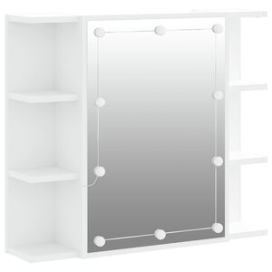 vidaXL Zrcadlov&aacute; skř&iacute;ňka s LED b&iacute;l&aacute; 70 x 16,5 x 60 cm