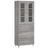 vidaXL Skř&iacute;ň highboard &scaron;ed&aacute; sonoma 69,5 x 34 x 180 cm kompozitn&iacute; dřevo