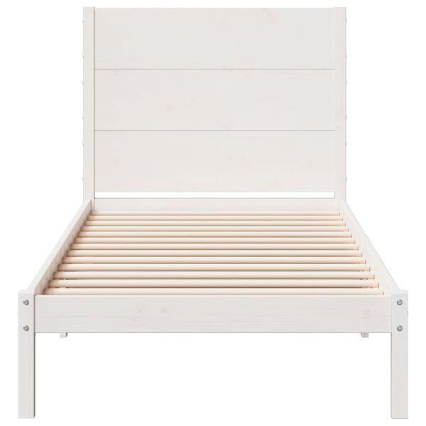 vidaXL Prodloužený rám postele bez matrace bílý 100 x 220 cm masiv