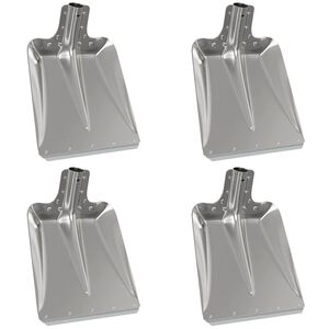 vidaXL Hlava lopaty 4 pcs Stř&iacute;brn&aacute; 43 x 32,5 cm Hlin&iacute;k