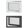vidaXL Okeno do suter&eacute;nu RISOR 80 x 60 cm PVC a sklo Antracitov&aacute;