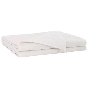 vidaXL Z&aacute;těžov&aacute; deka B&iacute;l&aacute; 122 x 183 cm 5 kg 100% Bavlna 205T