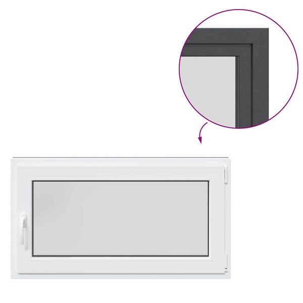 vidaXL Okno do sklepa "RISOR" 110x70 cm otev&iacute;ravě-sklopn&eacute; DIN prav&eacute; antracitov&eacute;