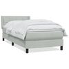 vidaXL Box spring postel s matrac&iacute; světle &scaron;ed&aacute; 80x220 cm samet