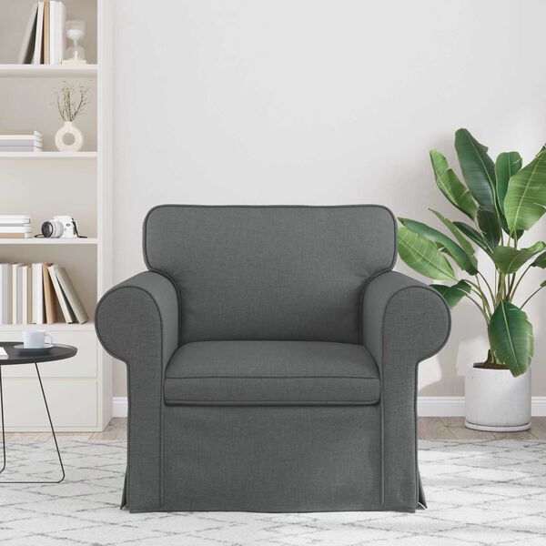 vidaXL Pohovka 60cm Tmavě &scaron;ed&aacute; Kov