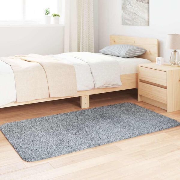 vidaXL Koberec Shaggy s vysok&yacute;m vlasem NAVARRA světle &scaron;ed&yacute; 80x150 cm