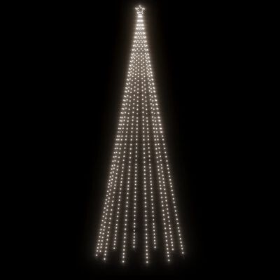 vidaXL Vánoční stromek kužel 732 studených bílých LED diod 160x500 cm