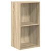 vidaXL 2patrov&aacute; knihovna dub sonoma 40 x 30 x 76,5 cm kompozitn&iacute; dřevo