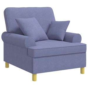 vidaXL XL křeslo s podu&scaron;kami Modr&aacute; dž&iacute;novina Textil