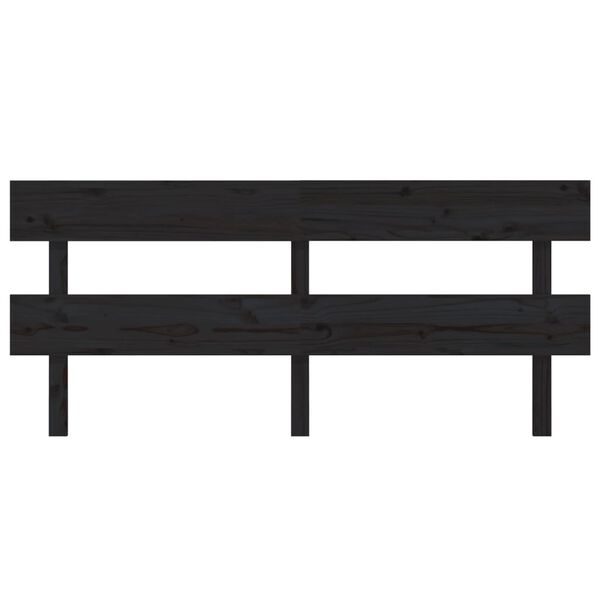vidaXL Čelo postele čern&eacute; 204 x 3 x 81 cm masivn&iacute; borovice