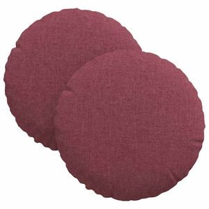 vidaXL Pol&scaron;t&aacute;ře na sedadla 2 ks textil V&iacute;no Červen&eacute; &Oslash;30 x 13 cm