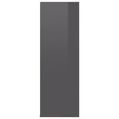 vidaXL Botník šedý s vysokým leskem 54 x 34 x 100,5 kompozitní dřevo