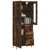 vidaXL Skř&iacute;ň highboard kouřov&yacute; dub 69,5 x 34 x 180 cm kompozitn&iacute; dřevo