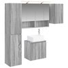 vidaXL Sada koupelnov&yacute;ch skř&iacute;něk 5 pcs &Scaron;ed&yacute; Sonoma 50 x 14,5 x 70 cm
