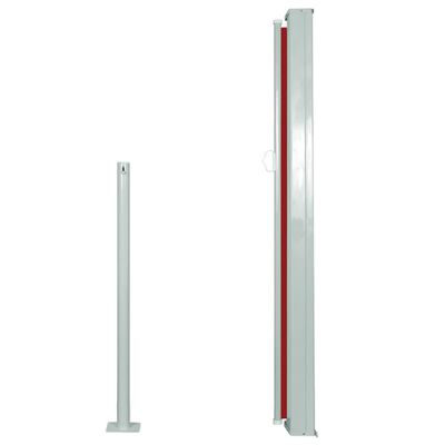 vidaXL Zatahovací boční markýza / zástěna 120 x 300 cm červená