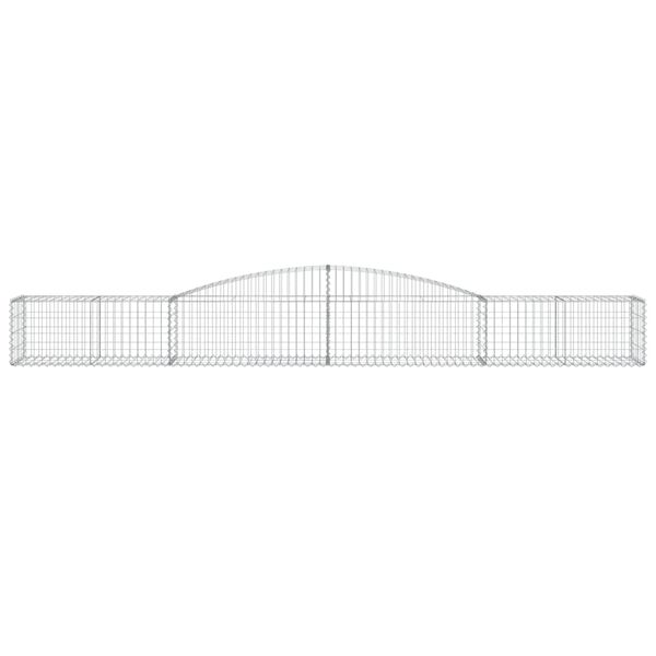 vidaXL Klenuté gabionové koše 4 ks 400x50x40/60 cm pozinkované železo