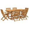 vidaXL 7d&iacute;ln&yacute; zahradn&iacute; j&iacute;deln&iacute; set 180x90x75 cm masivn&iacute; ak&aacute;ciov&eacute; dřevo