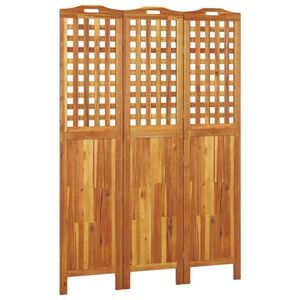 vidaXL 3d&iacute;ln&yacute; parav&aacute;n 121,5 x 2 x 180 cm masivn&iacute; ak&aacute;ciov&eacute; dřevo