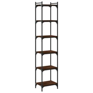vidaXL Knihovna se 6 policemi hněd&yacute; dub 40x30x188 cm kompozitn&iacute; dřevo