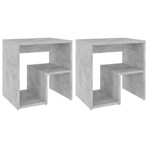 vidaXL Nočn&iacute; stolky 2 ks betonově &scaron;ed&eacute; 40x30x40 cm kompozitn&iacute; dřevo