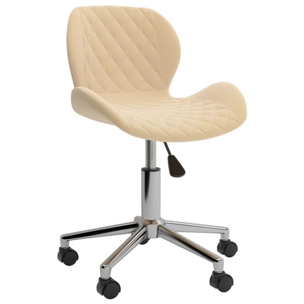 vidaXL Otočn&aacute; j&iacute;deln&iacute; židle kr&eacute;mov&aacute; samet