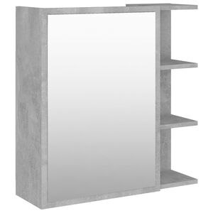 vidaXL Zrcadlov&aacute; skř&iacute;ňka betonově &scaron;ed&aacute; 62,5x20,5x64cm kompozitn&iacute; dřevo