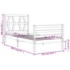 vidaXL R&aacute;m postele s čelem Single masivn&iacute; dřevo