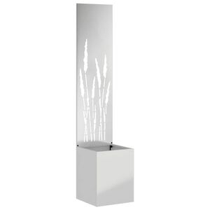 vidaXL Soukrom&iacute; na zahradě Stř&iacute;brn&aacute; 32 x 150 cm Pozinkovan&aacute; ocel