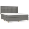 vidaXL Box spring postel s matrac&iacute; tmavě &scaron;ed&aacute; 180x200 cm textil