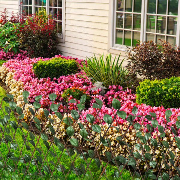 vidaXL Vrbový trelážový plot 5 ks s umělými listy 180 x 90 cm