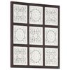 vidaXL Ručně vyřez&aacute;van&yacute; n&aacute;stěnn&yacute; panel MDF 60x60x1,5 cm hněd&yacute; a b&iacute;l&yacute;