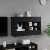 vidaXL TV wall cabinet Čern&yacute; dub 98,5 x 30 x 60,5 cm kompozitn&iacute; dřevo