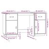 vidaXL Psac&iacute; stůl se skř&iacute;ňkami 135 x 50 x 75 cm masivn&iacute; borov&eacute; dřevo