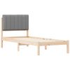 vidaXL R&aacute;m postele s čalouněn&yacute;m čelem s čelo Světle &scaron;ed&aacute; 75 x 190 cm