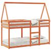vidaXL Patrov&aacute; postel se střechou voskově hněd&aacute; 75x190 cm borov&eacute; dřevo