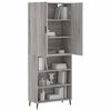 vidaXL Skř&iacute;ň highboard &scaron;ed&aacute; sonoma 69,5 x 34 x 180 cm kompozitn&iacute; dřevo