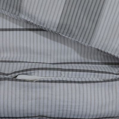 vidaXL Sada ložního prádla šedá 260 x 220 cm bavlna