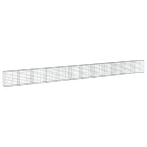 vidaXL Gabionov&yacute; ko&scaron; s v&iacute;kem 1 200 x 50 x 100 cm pozinkovan&eacute; železo