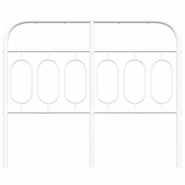 vidaXL Kovov&eacute; n&aacute;hradn&iacute; čelo postele b&iacute;l&eacute; 120 cm
