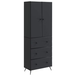 vidaXL Sada skř&iacute;něk 2 ks 66 x 34,5 x 90 cm Kompozitn&iacute; dřevo Čern&aacute;